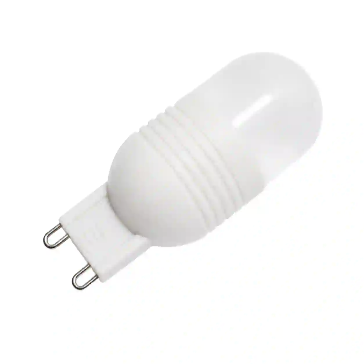 Malá LED kapsle G9 se dvěma smyčkovými kolíky patice